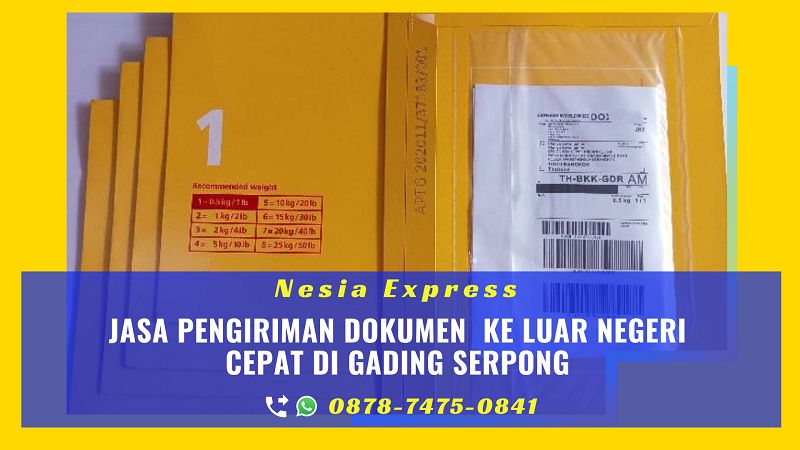 Jasa Kirim Dokumen ke Luar Negeri di Gading Serpong